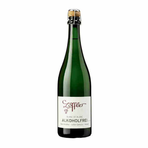 Blanc de Blanc AlkoholFrei (<0,5%) Entalkoholisierter Schaumwein mit zugesetzer Kohlensäure Null Alkohol - perlender Genuss - vegan